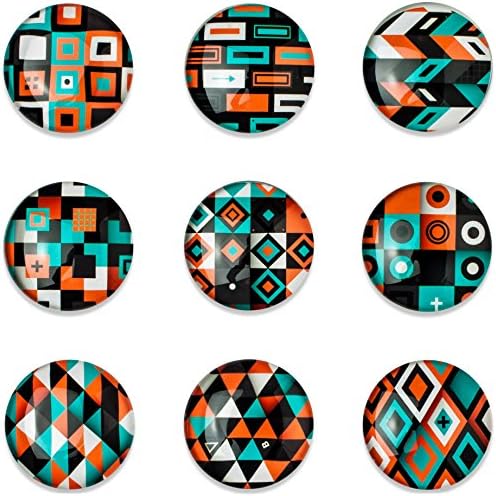 Magnetitos - Set of 9 Magnets - Abstract Corporus - For Refrigerator, Whiteboard, Charts, Chores List, To Do List, Fridge, Lockers