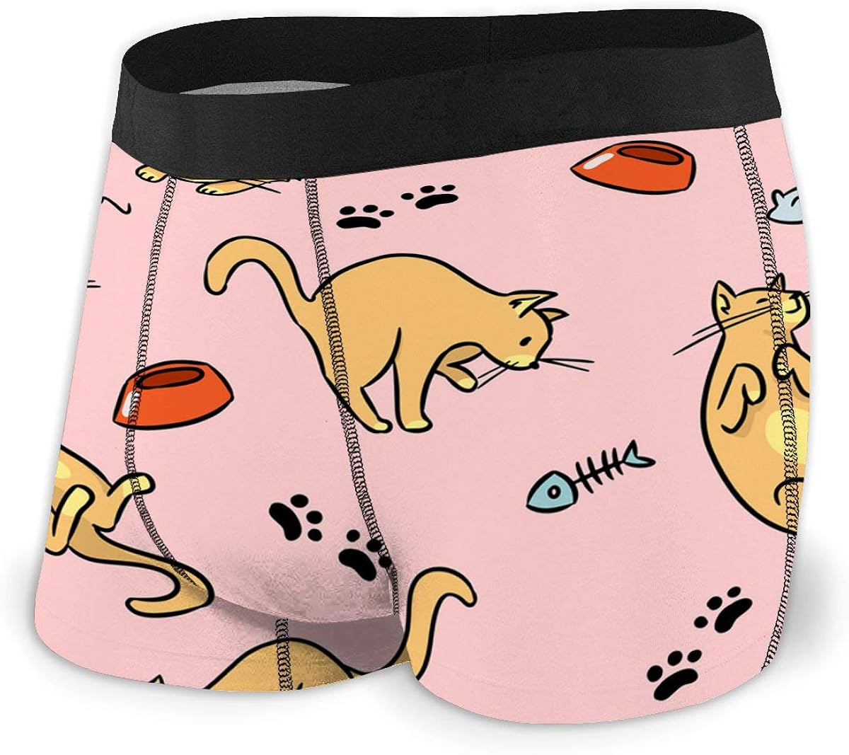txregxy Mens Ultra Soft Modal Underwear Boxer Brief Cartoon Cats