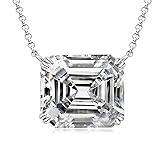 YUNKAI Sterling Silver Diamond Necklaces for