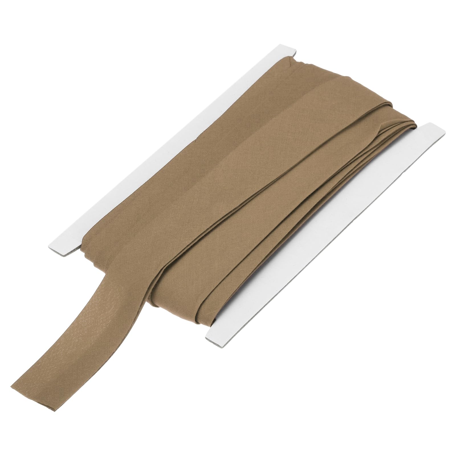 Photo 1 of MECCANIXITY 1 Inch Double Fold Bias Tape Continuous Bulk Cotton Bias Tape for Sewing Seaming Quilting Hemming Binding Crafts (Coffee 12 Yards)