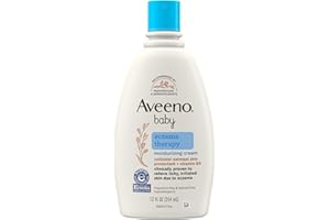 Aveeno Baby Eczema Therapy Moisturizing Cream, Natural Colloidal Oatmeal & Vitamin B5, Baby Cream for Dry, Itchy, Irritated Skin Due to Eczema, Paraben- & Steroid-Free, 12 fl. oz