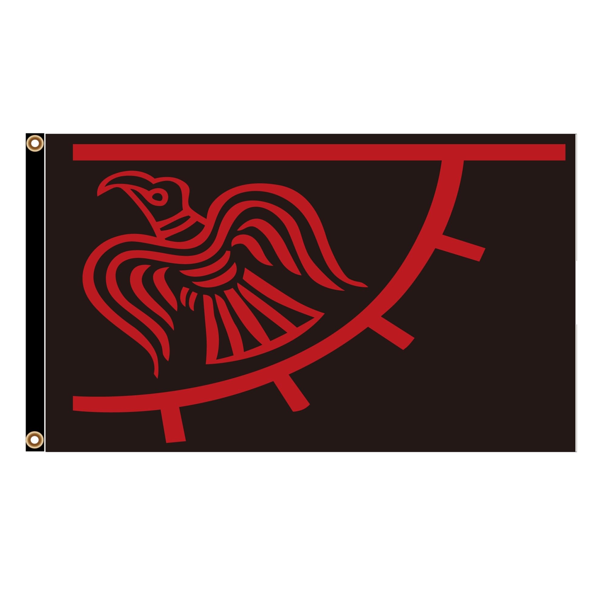 Odin Craven Flags Banners - Durable 100% Polyester Fabric with Brass Grommets & black Headband,3x5ft Outdoor Indoor Flying Banner for Festival,Business,Party,School,Decoration and Patriotic Display