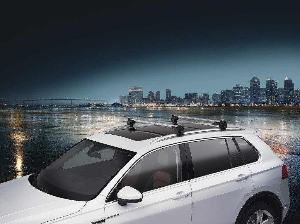 Volkswagen 5QF071151 Roof Rack Bars Set with T-Slot, Silver