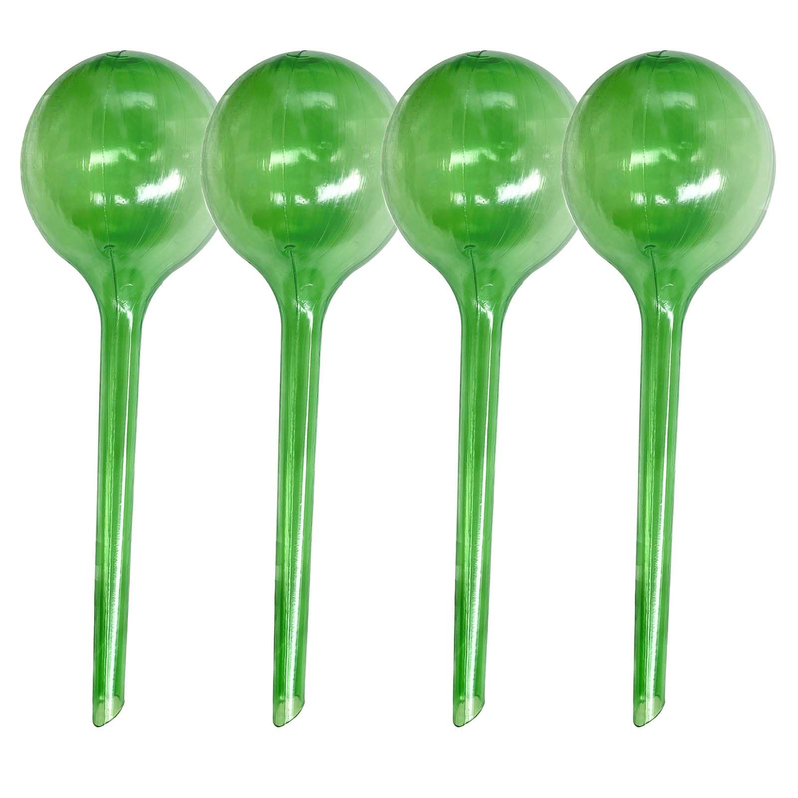 EWENYS 4 Pack Plant Self Watering Bulbs, Ø 8cm Aqua L Size, Self Watering Globes for Holiday Plant Watering,Self watering system for your plants up to 2 weeks Drip Irrigation Device (Green)