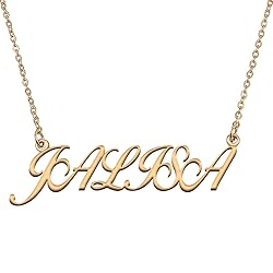HUAN XUN Customized Custom Simple Any Name Necklace