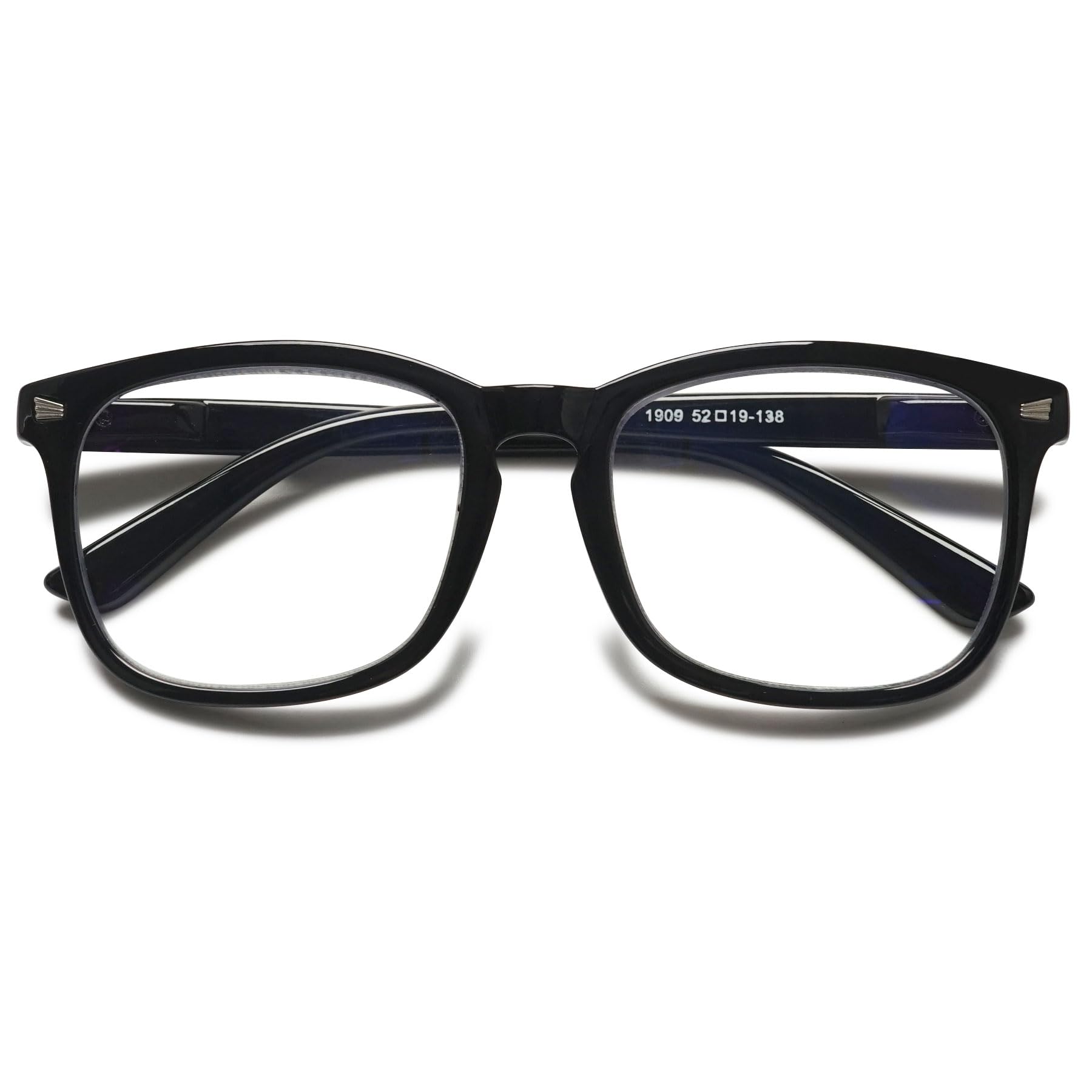 Lanomi Stylish Rectangle Reading Glasses 1.0 1.25 1.5 1.75 2.0 2.5 2.75 3.0 3.5 Womens Men Blue Light Blocking Computer Glasses Lightweight Reader Eyeglasses Bright Black Frame Reading Glasses 4.0