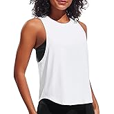 JOYSPELS Workout Tank Tops for Women, Quick Dry Ice Silk Athletic Running Shirts, Loose Fit Sleeveless Gym Tops