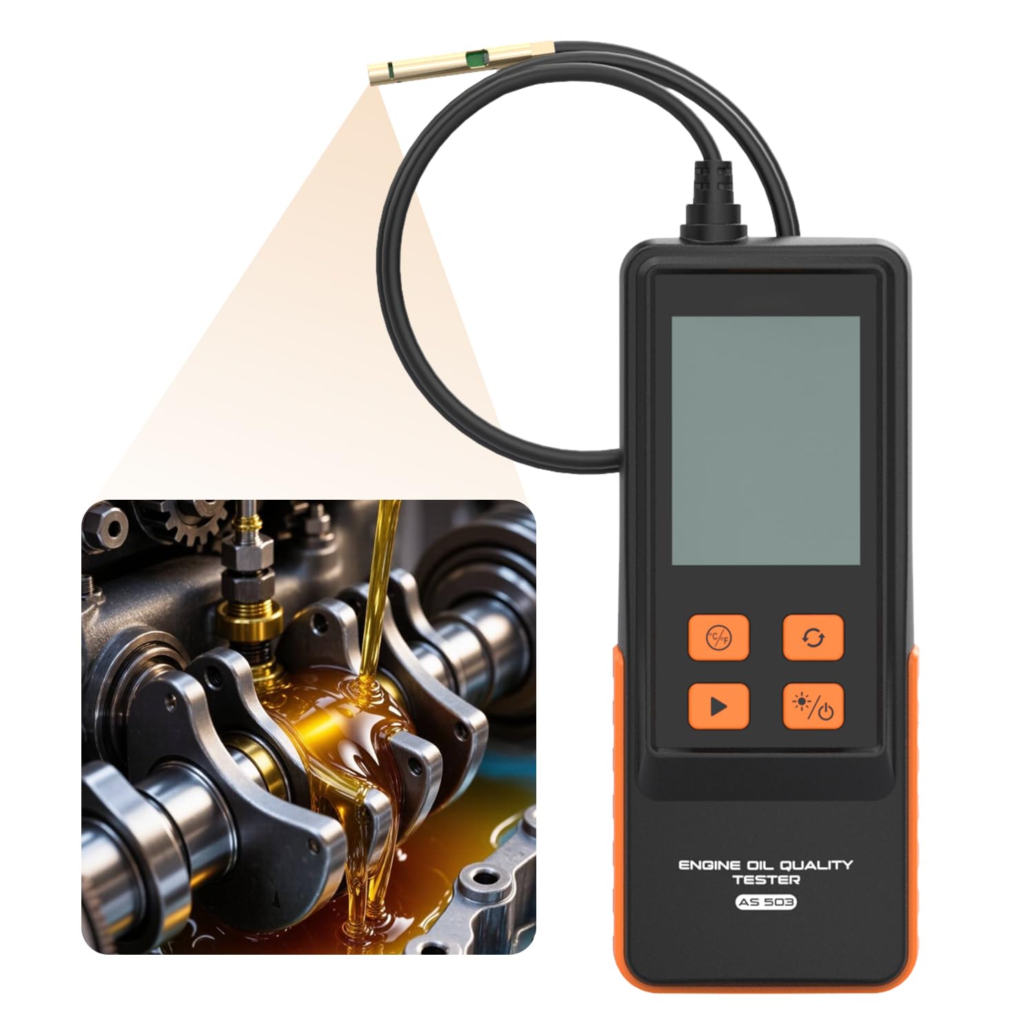 engine oil tester for gasoline and diesel vehicles, engine oil quality tester, high precision analyz