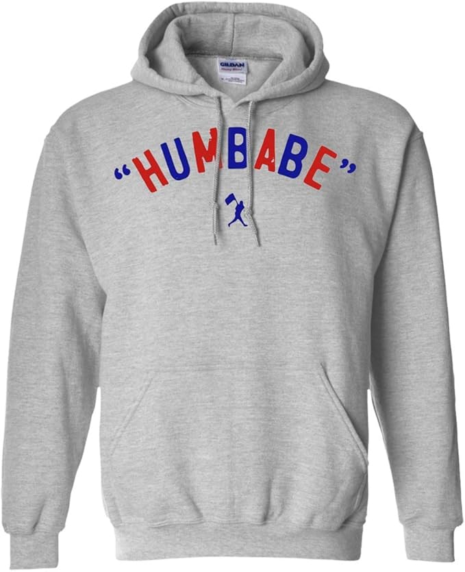Humbabe G185 Sudadera con Capucha y diseño de béisbol, Gris Deportivo