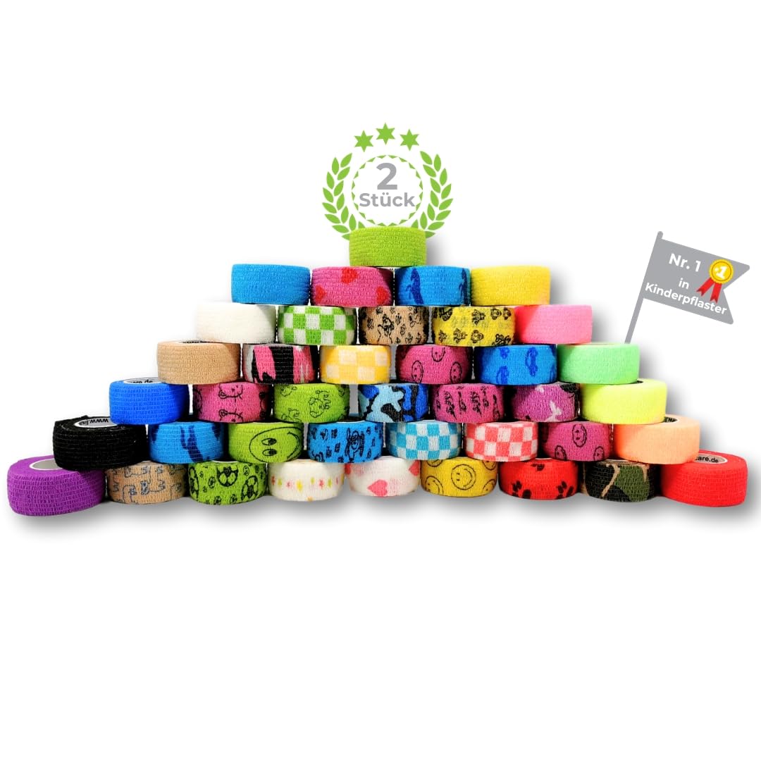 LisaCare® Plaster Bandage, Finger Plaster self-Adhesive - Without Adhesive & Elastic- Wound Bandage, Fixation Bandage, Plaster for Humans & Pets