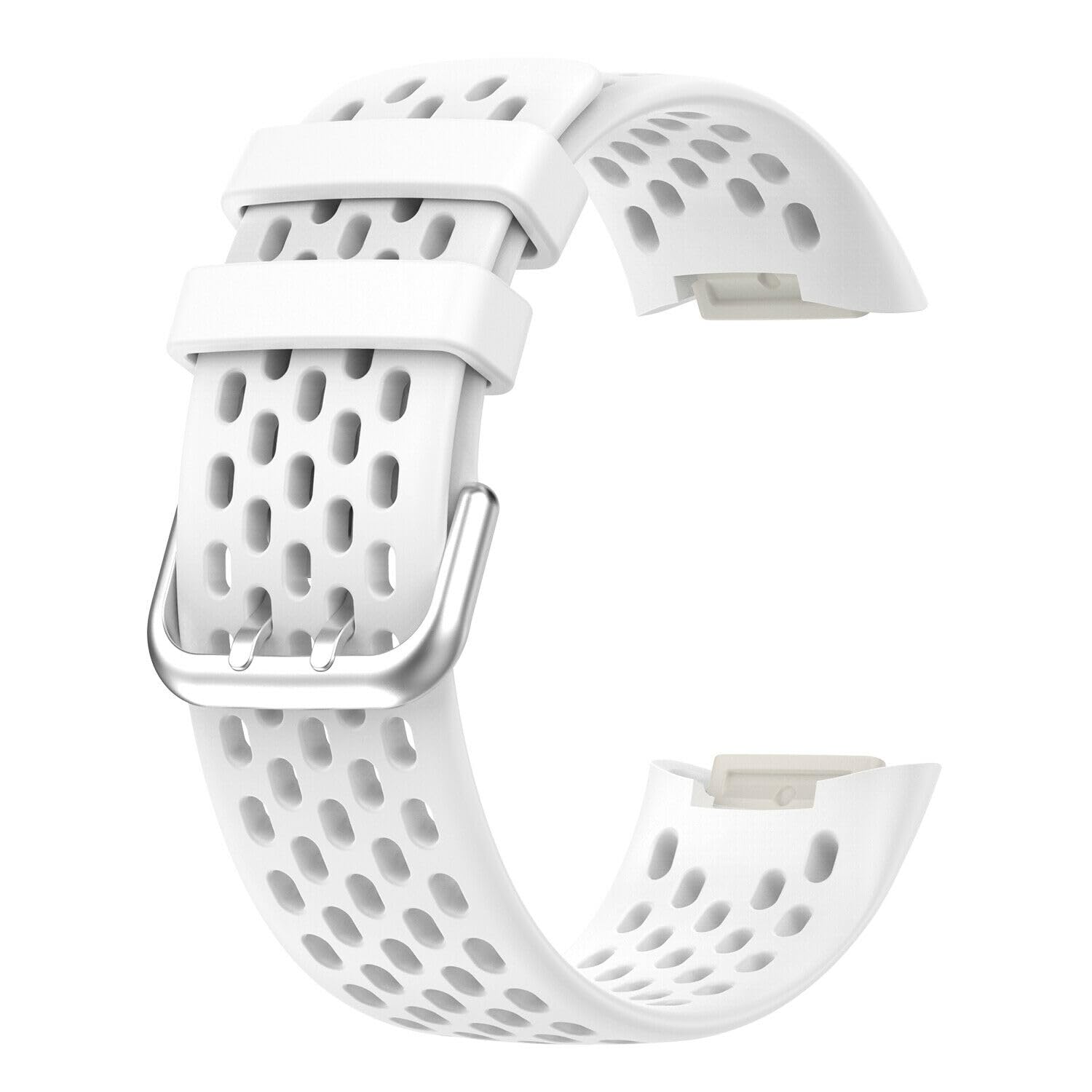 Panda Bobo Compatible with Fitbit Charge 5 Charge 6 strap Replacement Band Mesh Wristband Women Men Small large (White) โ image 1