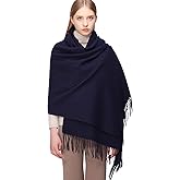 RIIQIICHY 100% Wool Scarf Pashmina Shawls and Wraps for Women Cashmere Warm Winter More Thicker Soft Scarves