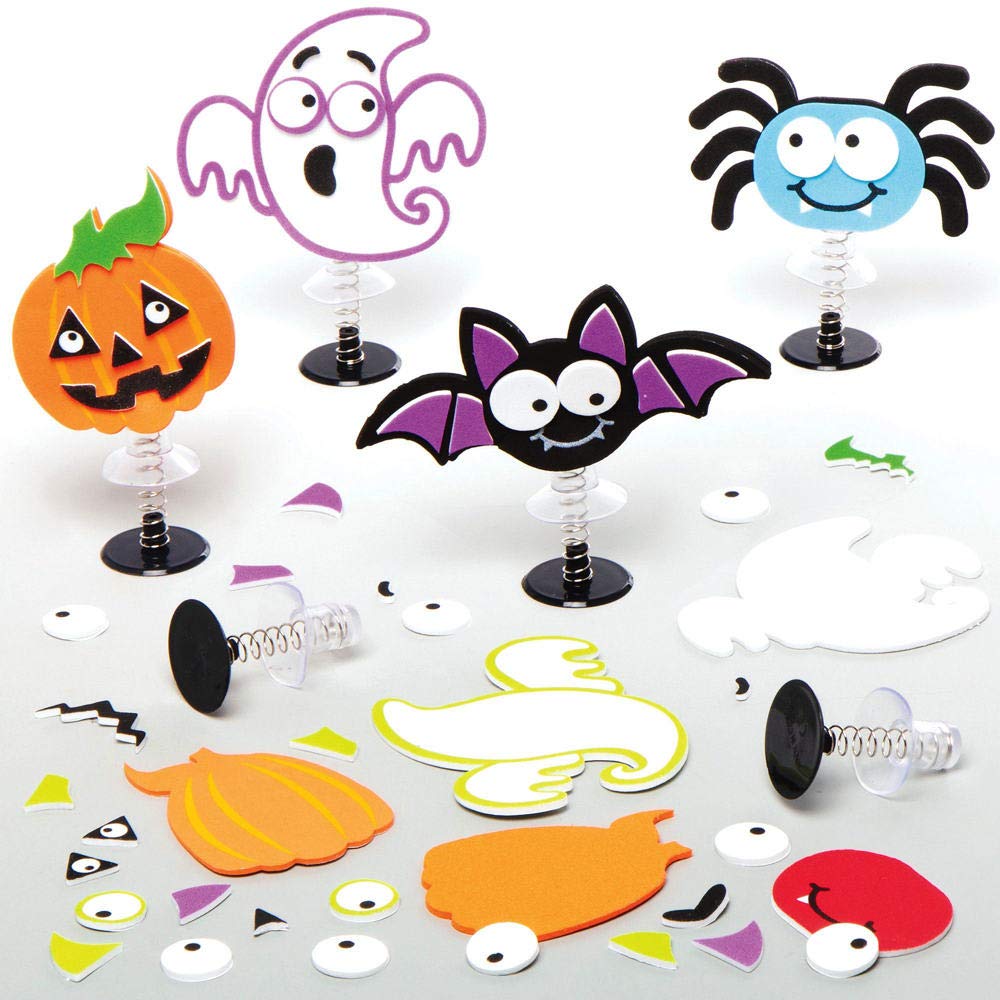 Baker Ross Halloween Jump Up Kits - Pack of 8, Halloween Arts and Crafts for Kids, Halloween Toys for Children (AX223)