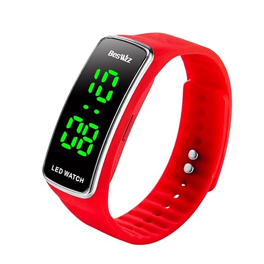 BesWLZ Kinder und Jugendliche Uhr Digital Quarz Wasserdichte mit Plastik Armband