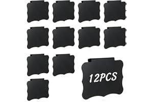 Basket Labels Clip On for Storage Bins 12pcs Basket Chalkboard Pantry Tag Label Holder Removable Bin Labels Clips On for Cont