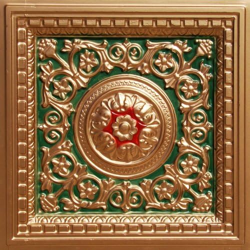 Decorative Plastic Ceiling Tile Vc-2 Gold Green Red PACK of 10 Tiles 3 Dementia l.