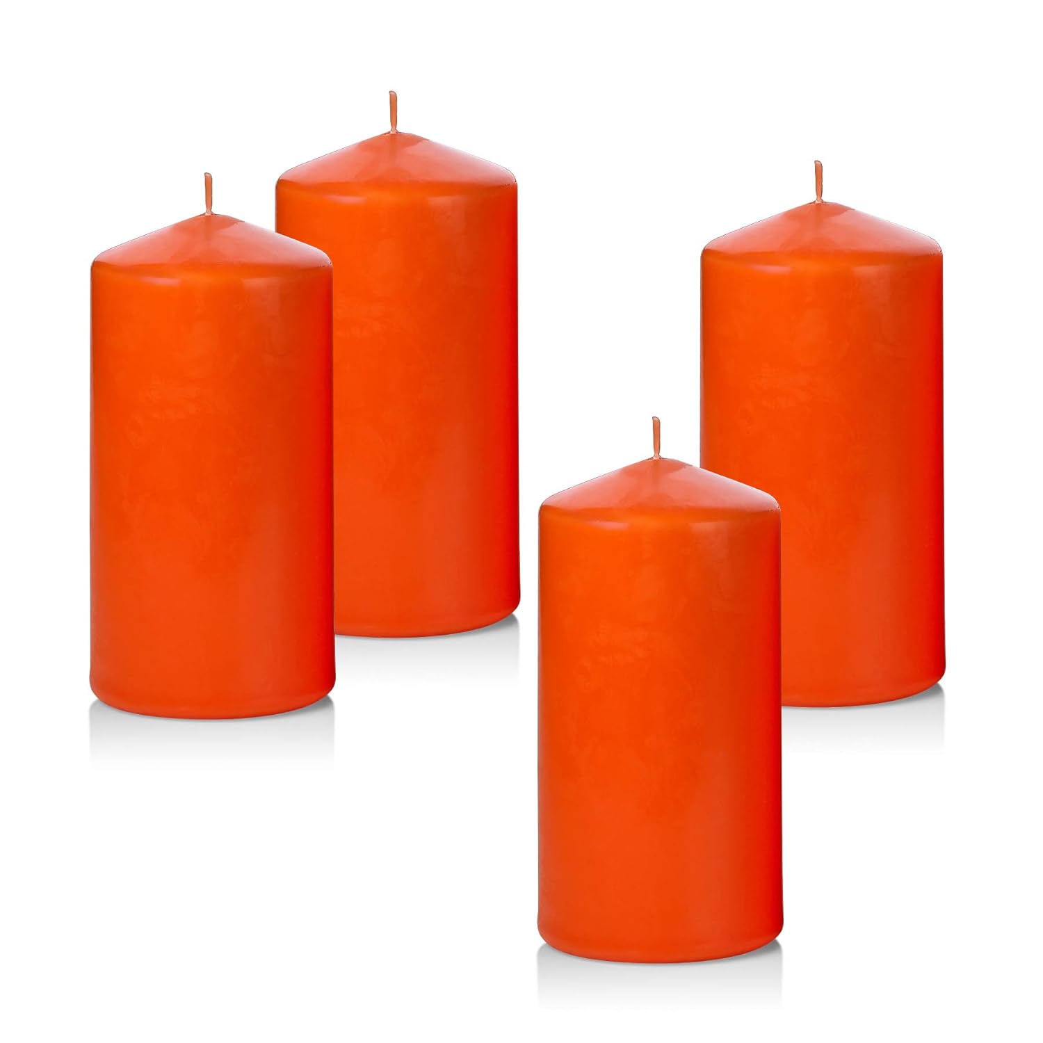 Set of 4 Unscented Candles 3 inch Thick 36 hour Clean Burn Time Black