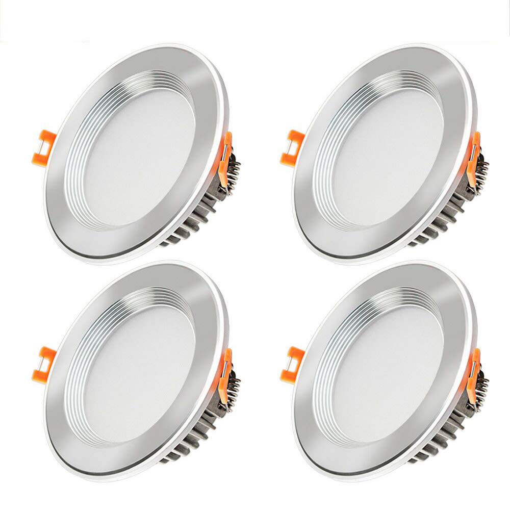 Betorcy 3 Colors Changing LED Downlight, White / Neutral / Warm , 3 Inch Ceiling Light, CRI80+, 4W ( 30W Equivalent ), Retrofit Recessed Panel Trim Fixture, Pack of 4