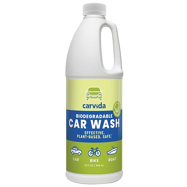 CARVIDA BIODEGRADABLE CAR WASH, NON-TOXIC, LOW-FOAM, ENVIRONMENTALLY-FRIENDLY PLANT-BASED CONCENTRATE, 32OZ