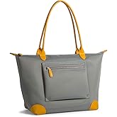 DORIS&JACKY Designer Tote Bag for Women Large Lightweight Leather Nylon Work Shoulder Bag and Foldable Travel Purse | Large, Lightweight, Designer, Leather, Nylon, Work