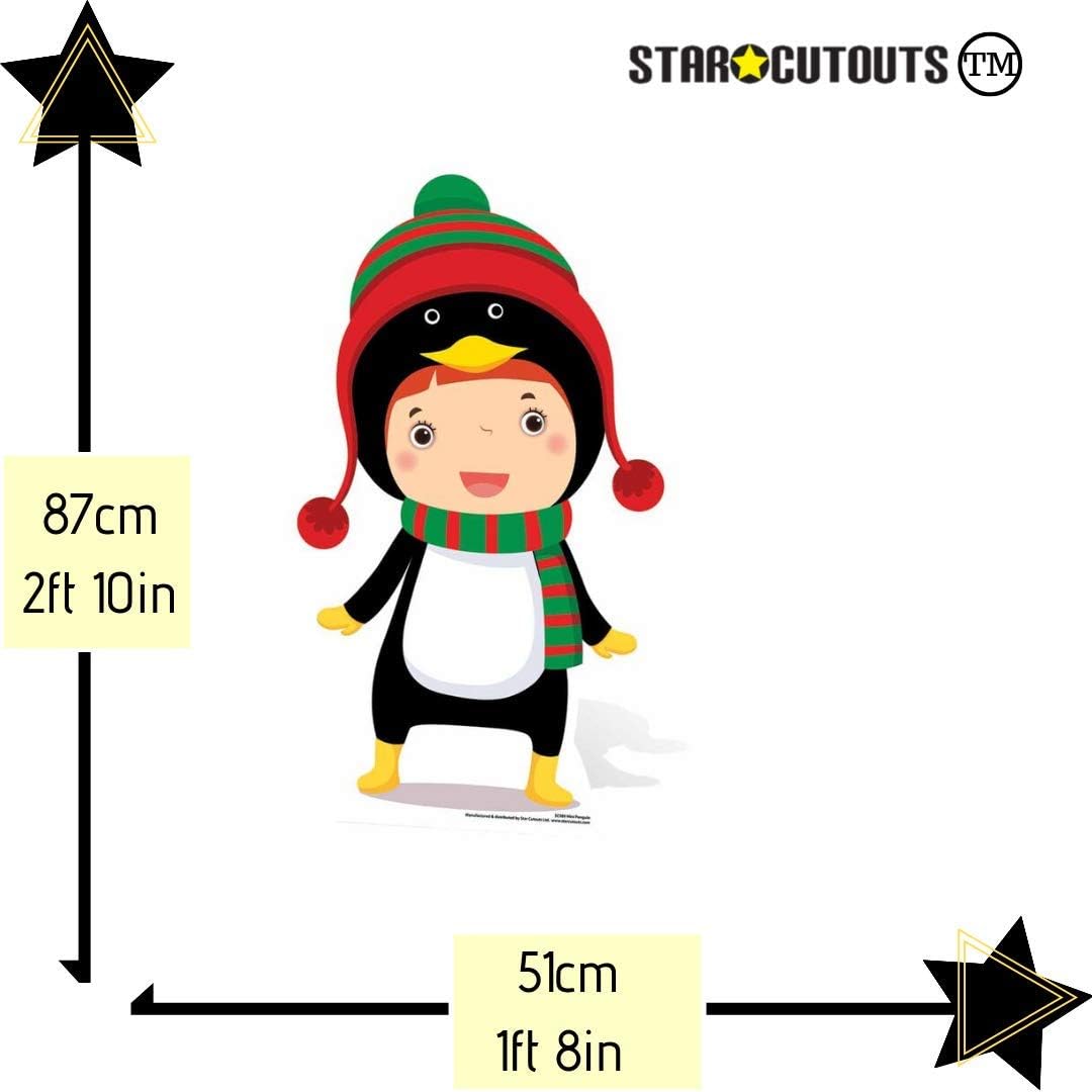 Star Cutouts Ltd SC989 Mini Penguin Cardboard Cutout/Stand Up/Standee Perfect for Children's Christmas Decorations - Image 3