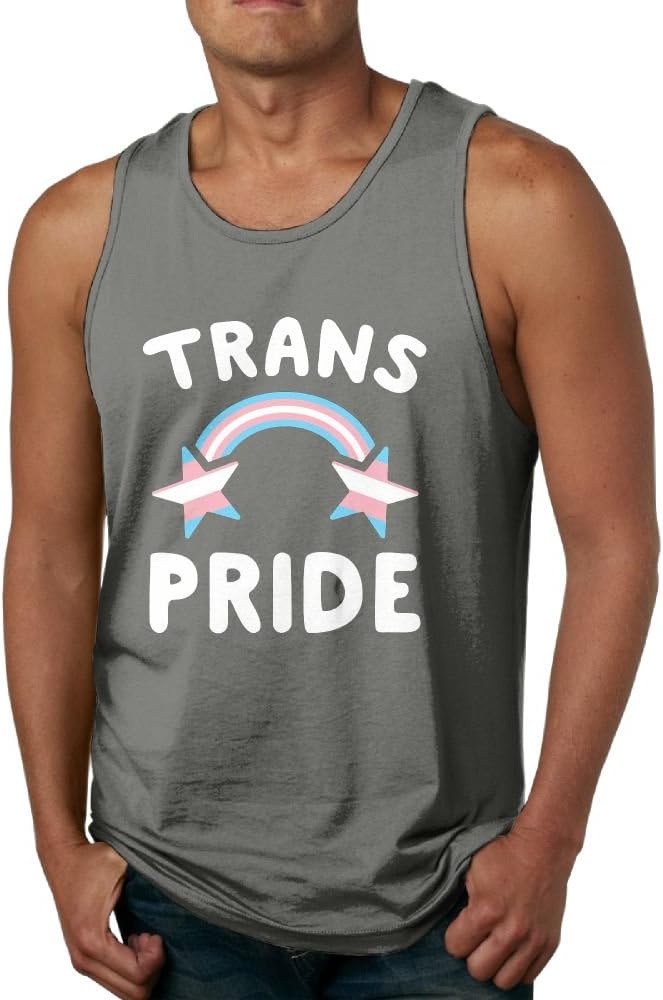 Newfood Ss Trans Pride Men's ComfortSoft Tank Top T-Shirt DeepHeather