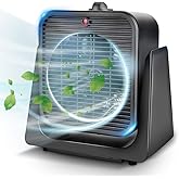 Portable Air Circulator Fan for Office - Personal Compact Quiet Table Desktop Heater Fan Combo w/Circulating & Heating Modes 