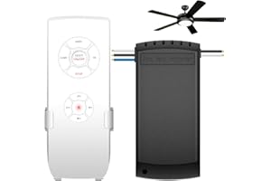 AUBRIC Universal Ceiling Fan Remote Control Kit 3-in-1 Ceiling Fan Light Timing & Speed Wireless Remote Control and Receiver Kits for Ceiling Fan Lamp