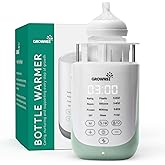 Grownsy Nutri Bottle Warmer with Innovative Auto-Lift Feature, 10-in-1 Fast Baby Bottle Warmer with Night Light, Retain Nutrients Milk Warmer for All Bottles