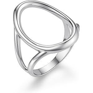 MINDDHA Water Proof No Tarnish Rings|14K Gold/White Gold Plated| Circle Ring - Handmade Infinity Band - Dainty Karma Ring for