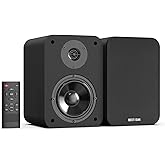 BESTISAN Bluetooth Bookshelf Speakers, Powered Computer Speakers with 4 Inch Woofer, TV Speakers with Optical/RCA/USB/Sub Out for PC and Turntable