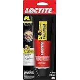 Loctite PL Premium Polyurethane Construction Adhesive, 4 fl oz Squeeze Tube, 1 Pack - Versatile Construction Glue for Wood, Concrete, Stone, Metal &amp; More