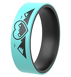 ThunderFit Silicone Wedding Ring Unisex, Laser