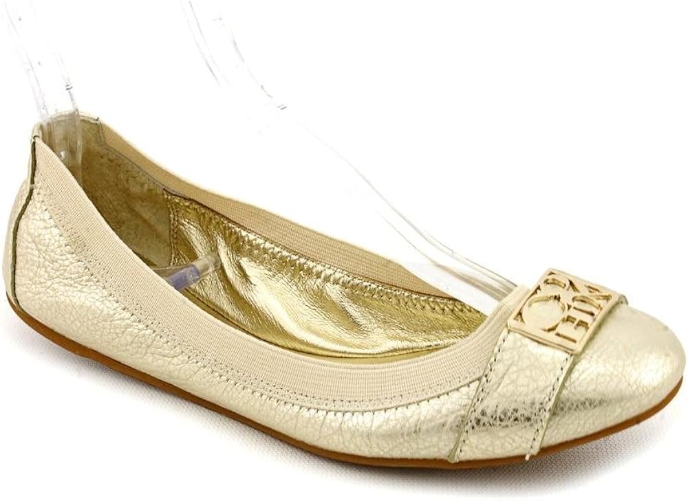 metallic ballet flats
