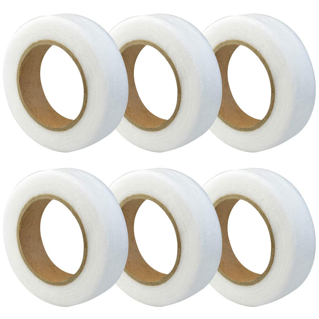 Marrywindix 6 Packs 0.8 Inch Fabric Fusing Tape Adhesive Hem Tape Iron-on Tape (27 Yards/Roll)
