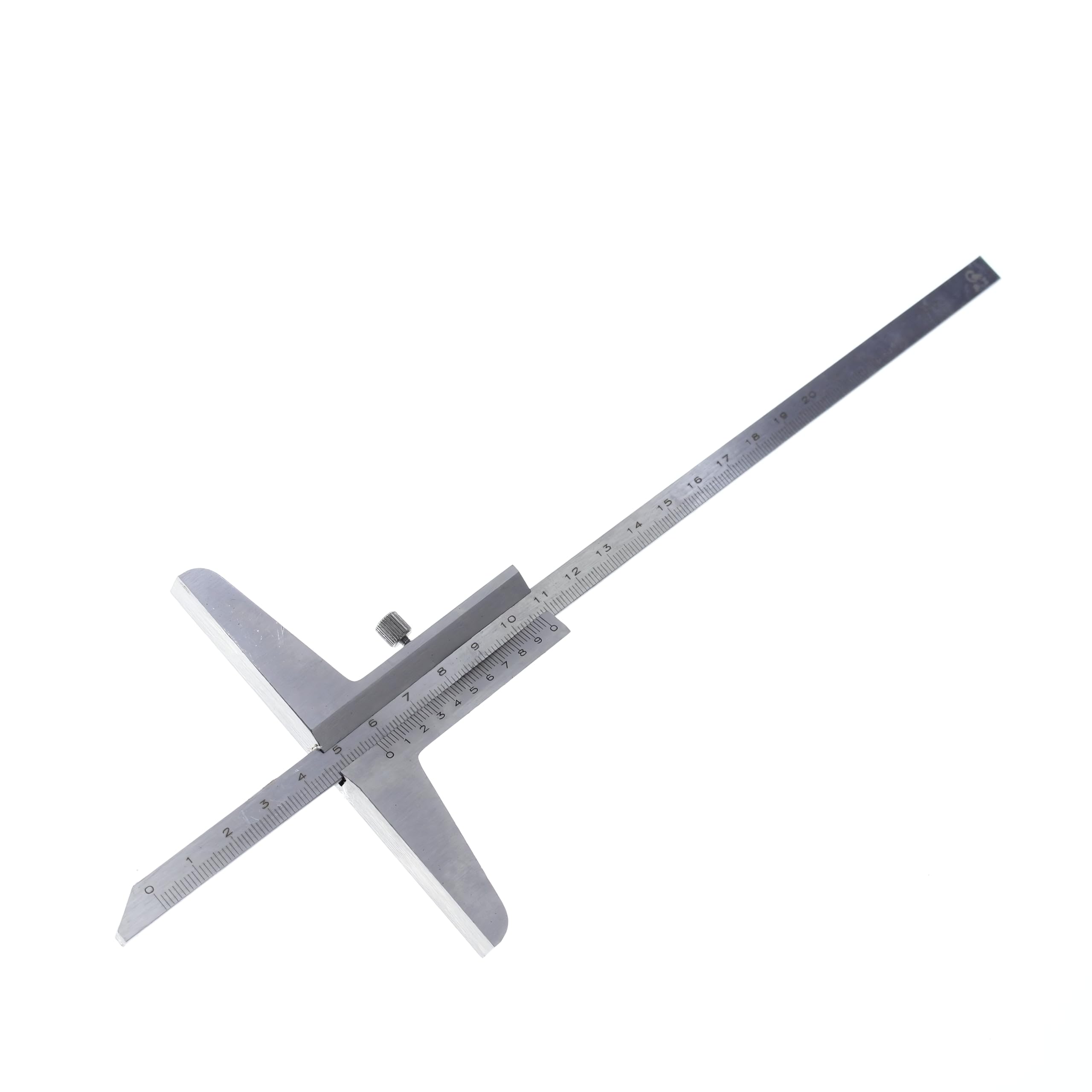 KATSU Depth Gauge Vernier Caliper 0-200mm, 0.02mm Accuracy Metric Depth Gauge Measuring Tool 401172