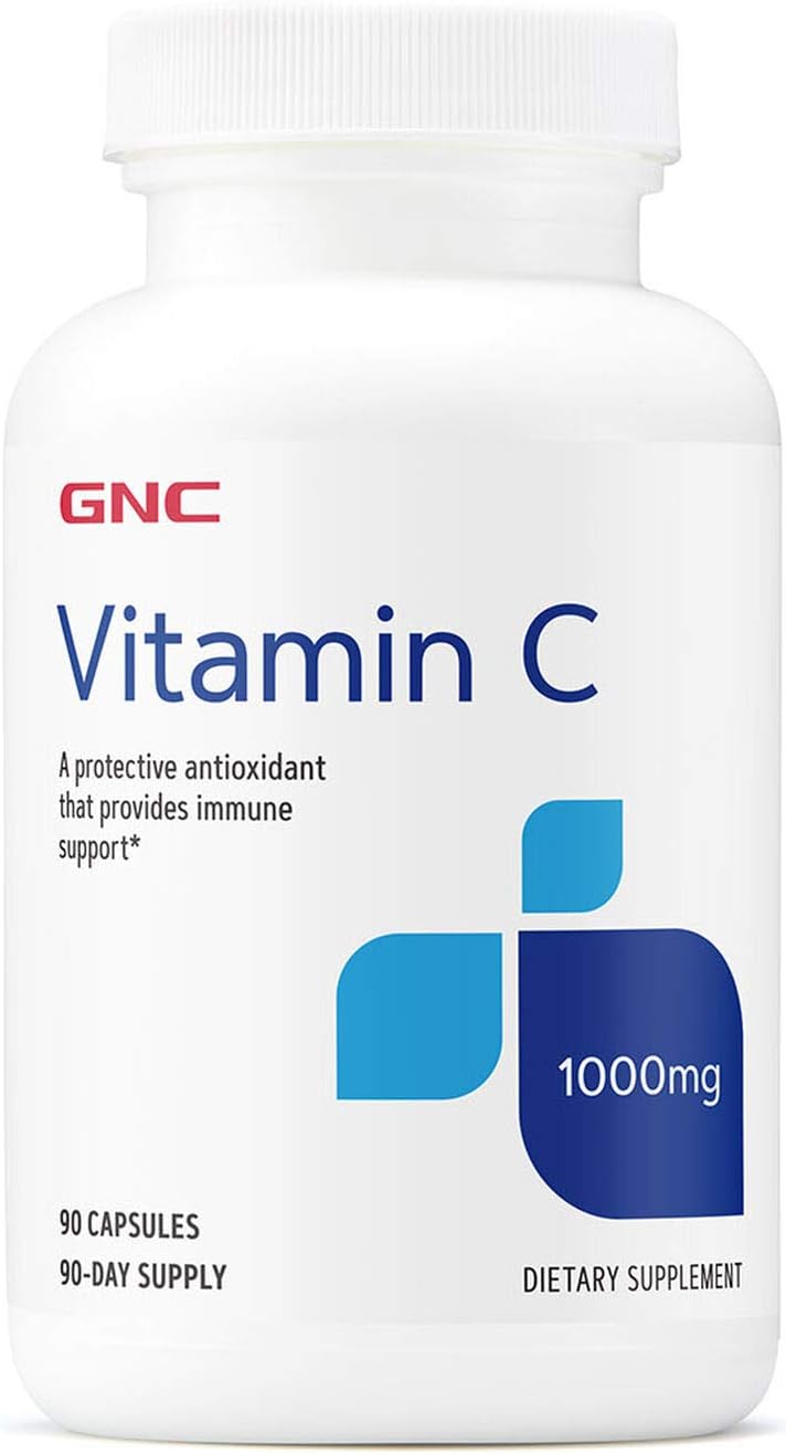 GNC Vitamin C Capsules 1000mg, 90 Capsules, Provides Immune Support