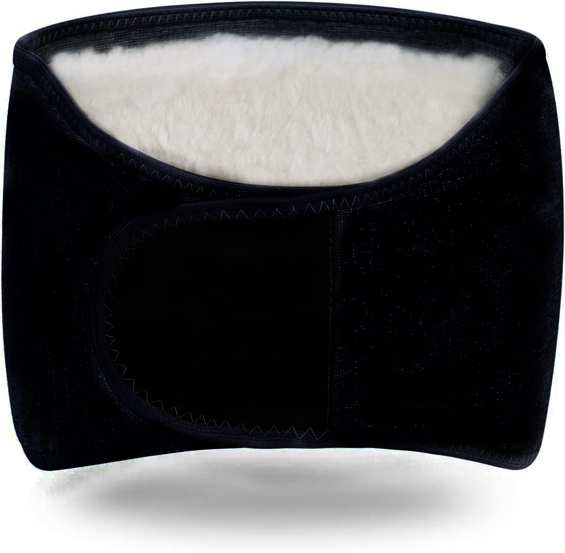 QCHOMEE Winter Thicken Cashmere Waist Warmer Band Thermal Abdominal Binder Stomach Lumbar Back Support Brace Waist Wrap Belt Band Back Kidney Warmer Recovery for Women Men Waistline 34-43inch