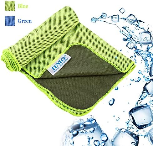 Sports Cooling Towel,Sports Cooler for Outdoor Sports, Golf, Yoga, Travel, Hiking,Camping,Gym,Tennis,Running,Workout, Fitness,Pilates, Bowling and Ball Sports,size 31.5"x12",Green