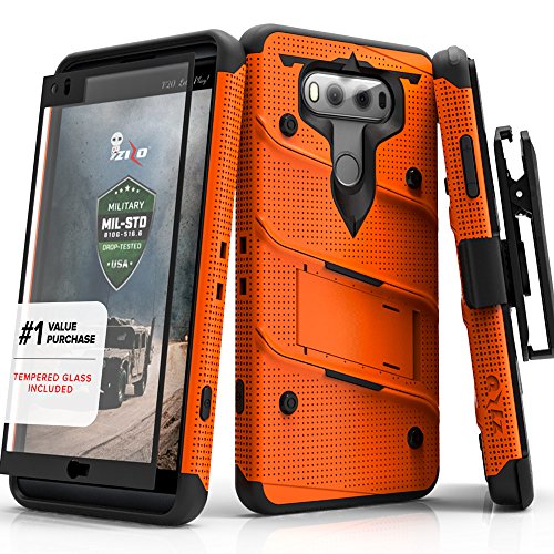 Lg v20 case, zizo [bolt series] with free [lg v20 screen protecto…