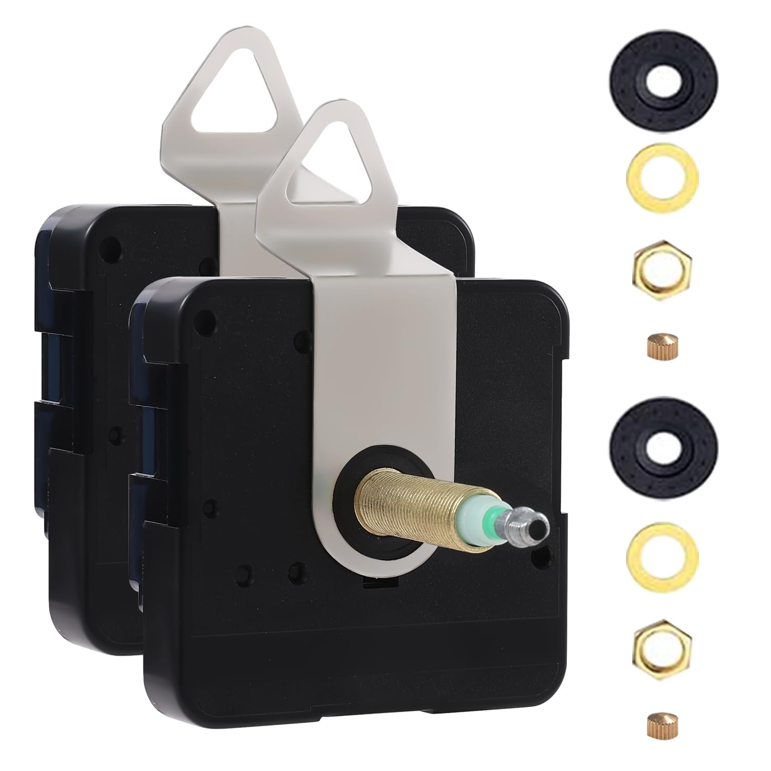 Photo 1 of EMOON 2-Pack “I” Shaft Quartz Clock Movement Replacement, Battery Operated Clock Mechanism Kit for DIY Wall Clock Repair & Custom Clocks