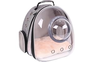 ORIZZP Front Extension Cat Backpack Carrier, Pet Travel Backpack for Kitten and Small Dogs, Clear Bubble Window Space Capsule Astronaut Liked Portable Vet Visit Book Bag Airline Approved