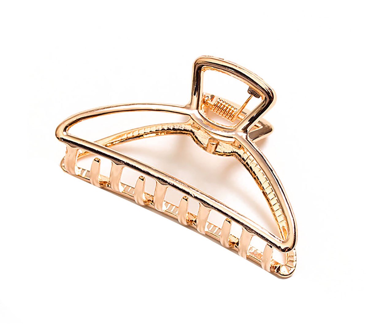 Fodattm Vintage Metal Hair Claw Hair Jaw Clips Hair Clamp Accessories for Girls Women (Triangle, Rose gold)