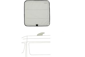 VanEssential Magnetic Insulated Roof Vent Sun Cover for MaxxAir Fan, Fantastic Fan 16.5" x 16.5" (COOL GRAY)