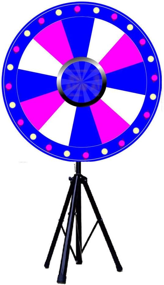 HanSemay 12 Slots Dry Erase Prize Wheel+Stand Fortune Spinning Game Tradeshow 24" Color