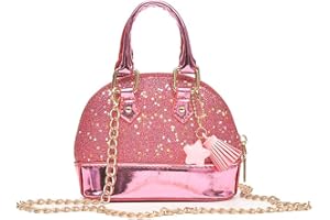 Dukars Little Girls' Sequins Handbags Princess Crossbody Bag Mini Satchel Gifts For Girls Toddler Kids