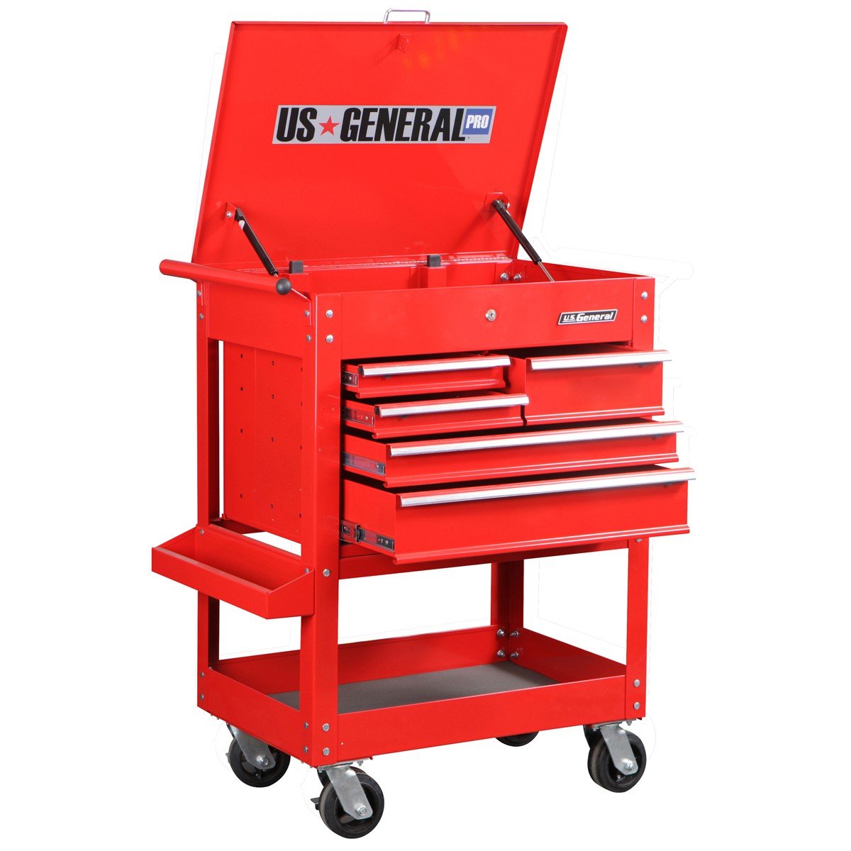 30 in. 5 Drawer 704 lb. Capacity Glossy Red Tool