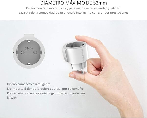 Enchufe Inteligente Wifi DIYtech Inalmbrico con Monitorizacin de Energa Compatible con Alexa y Google Home App gratuita y facil de configurar Pack 2 unidad