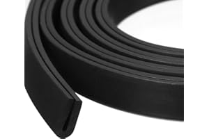 uxcell U Channel Edge Trim, 6.6ft Length Rubber Guard Seal Strip Edge Protector Round Type Fit for 0.5-1mm Edge, (5/32" W x 2