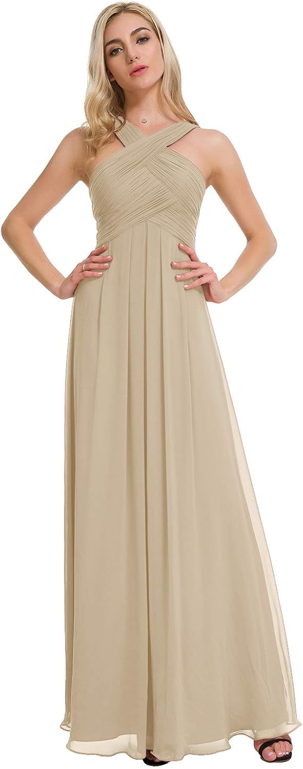 Which Is The Best Chiffon High Neck Gown With Ladder Back Detail